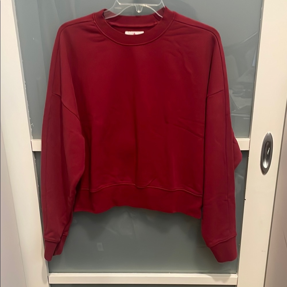 American Giant Red Crew Sweatshirt, XS, 100% Cotton